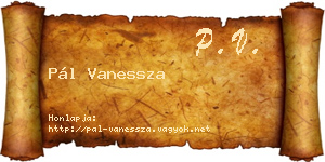 Pál Vanessza névjegykártya